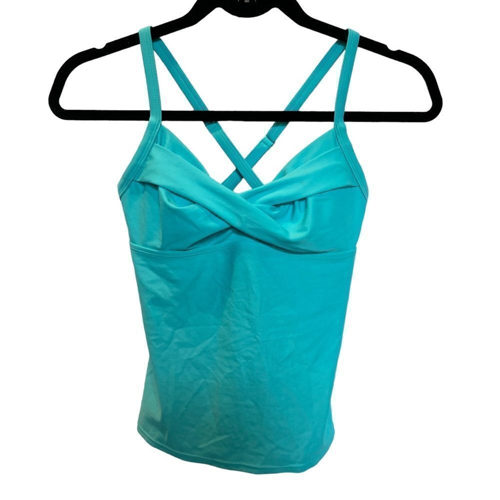 Athleta Women's Tankini Top Turquoise Medium 32B/C